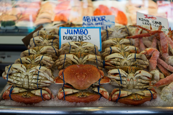 Dungeness Crabs in Pike Place Market