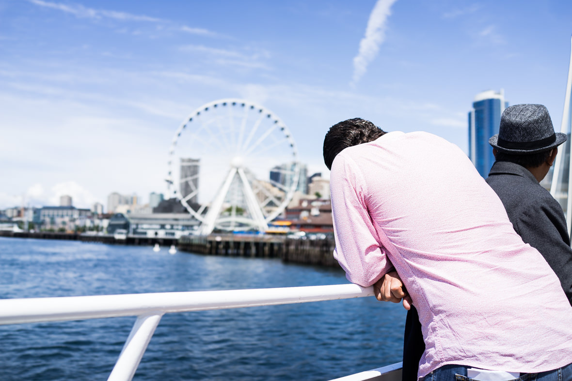 On a ferry, Seattle Harbour